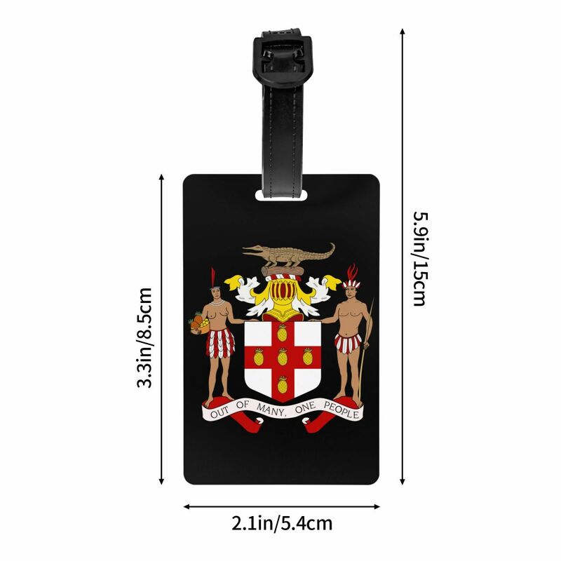 Niestandardowa herb z przywieszką na bagaż jamajski z flagą jamajki walizka na identyfikator prywatności