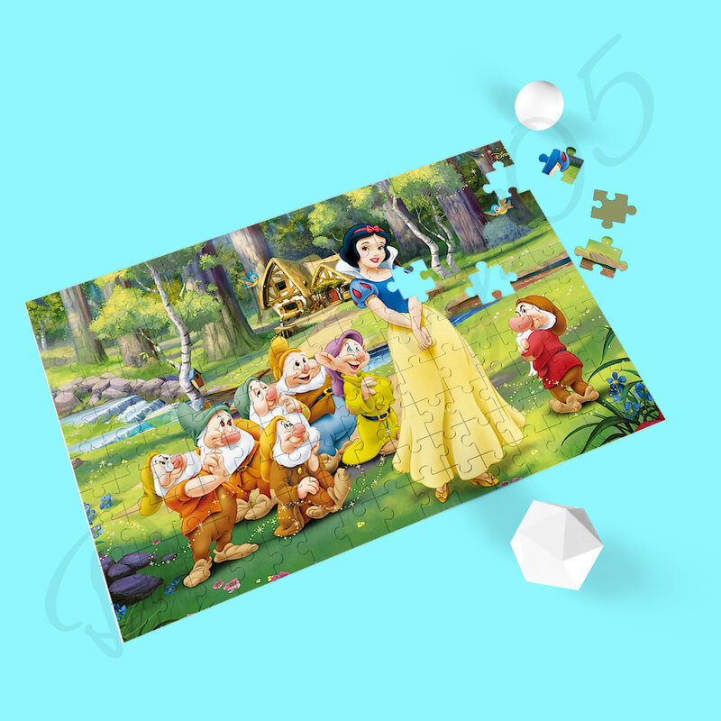 Disney Animated Film Puzzles Snow White and The Seven Dwarfs 300 500 1000 Pieces Cartoon Wooden Jigsaw Puzzles Toys and Hobbies