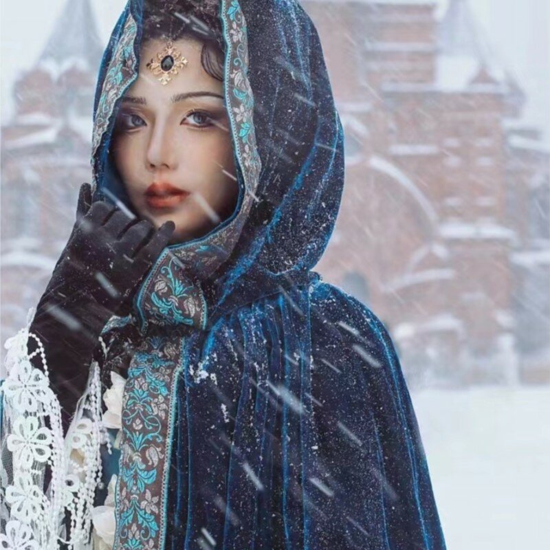 Capa de nieve exótica para fotografía, ropa de viaje rusa, nuevo