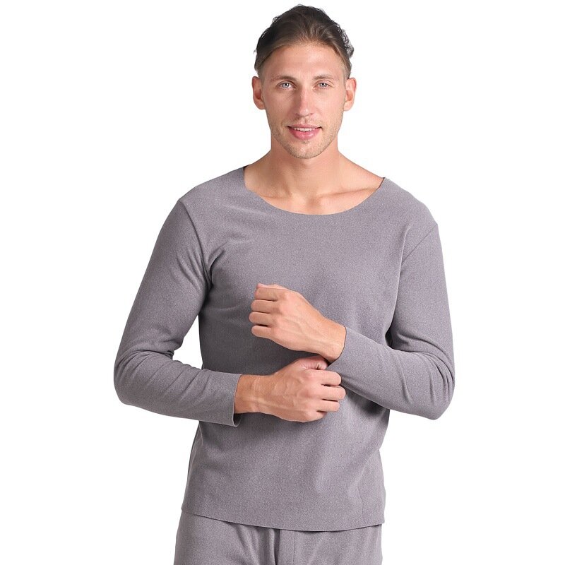 Winter spring plus Size 9XL Thermal Underwear sets fleece tops and pants warm Soft Underwear loose tshirt with fleece