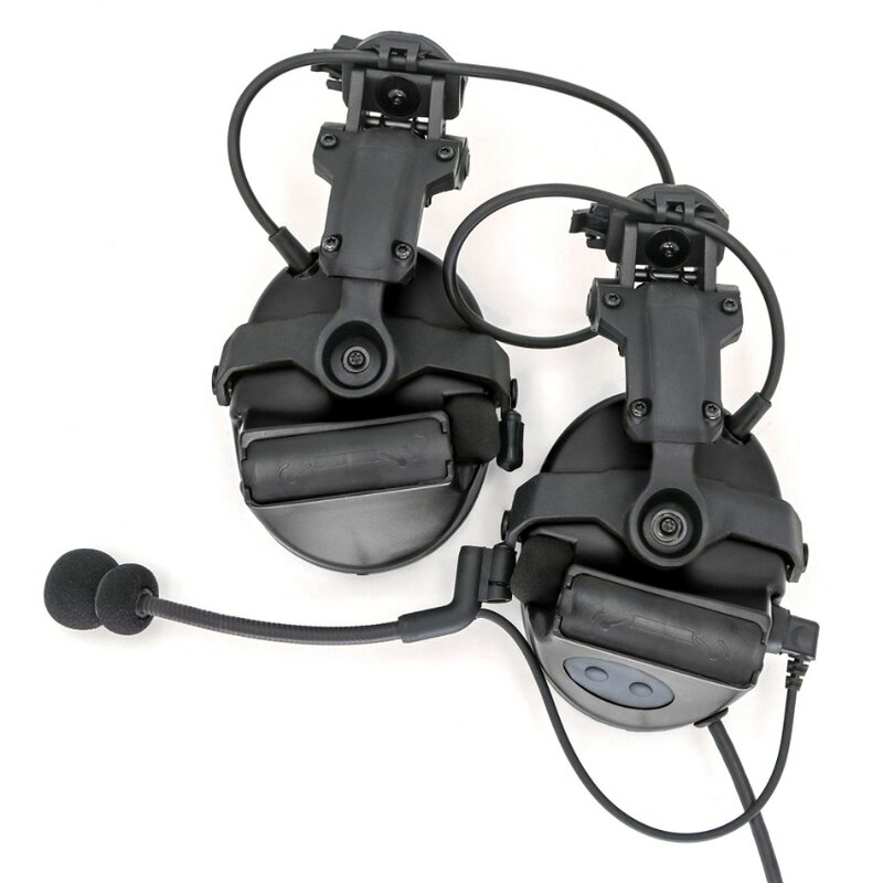 Ts TAC-SKY Militaire Airsoft Shooting Headset Arc Helm Track Bracket Voor Pelto En Militaire U94 Ptt Voor Baofeng Walkie Talkie