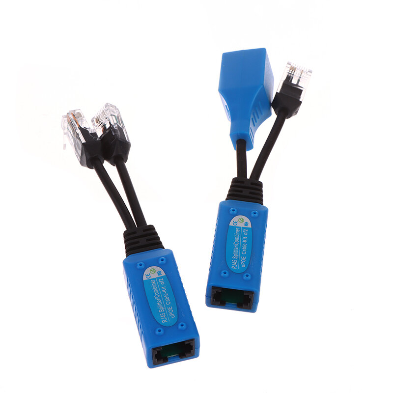 1 Paar rj45 Splitter Combiner Poe Kabel, zwei Poe Kamera verwenden ein Netz kabel Poe Adapter Kabel anschlüsse passives Stromkabel