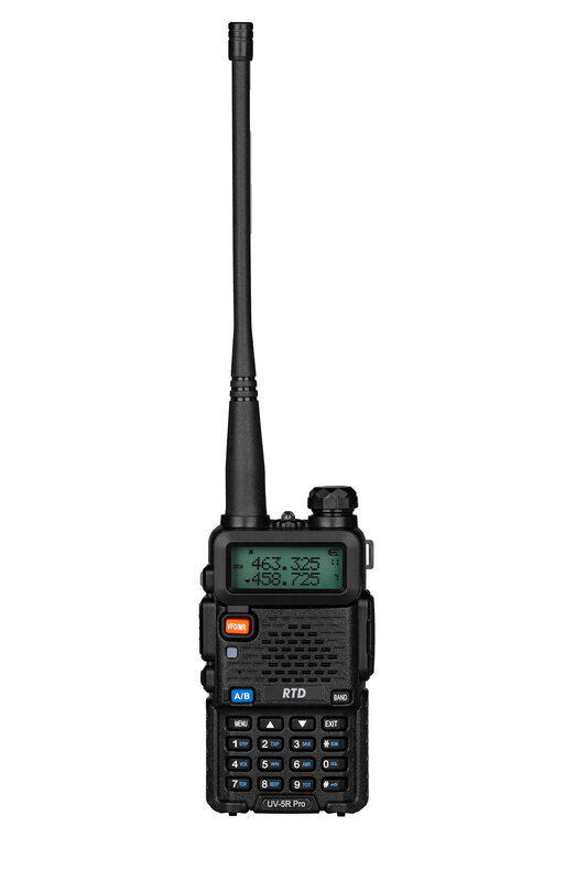 UV-5R วิทยุ RTD สองทาง144-148/420-450MHz Walkie Talkie 1800mAh แบตเตอรี่ Li-ion (สีดำ)