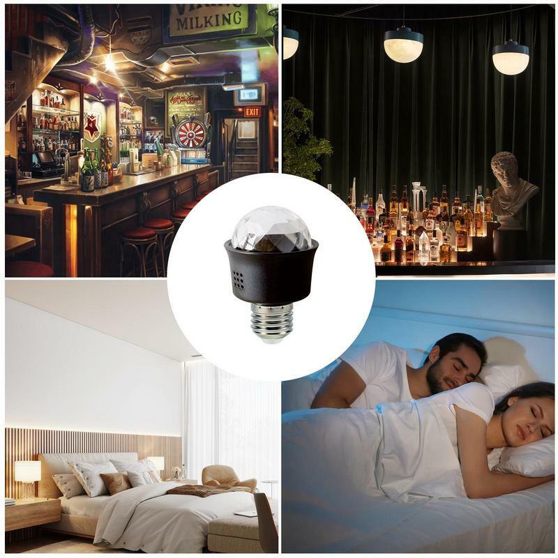 LEDカラフルなストロボ電球、回転ステージライト、再利用可能なディスコランプ、パーティー、家族のパーティークラブ、バー
