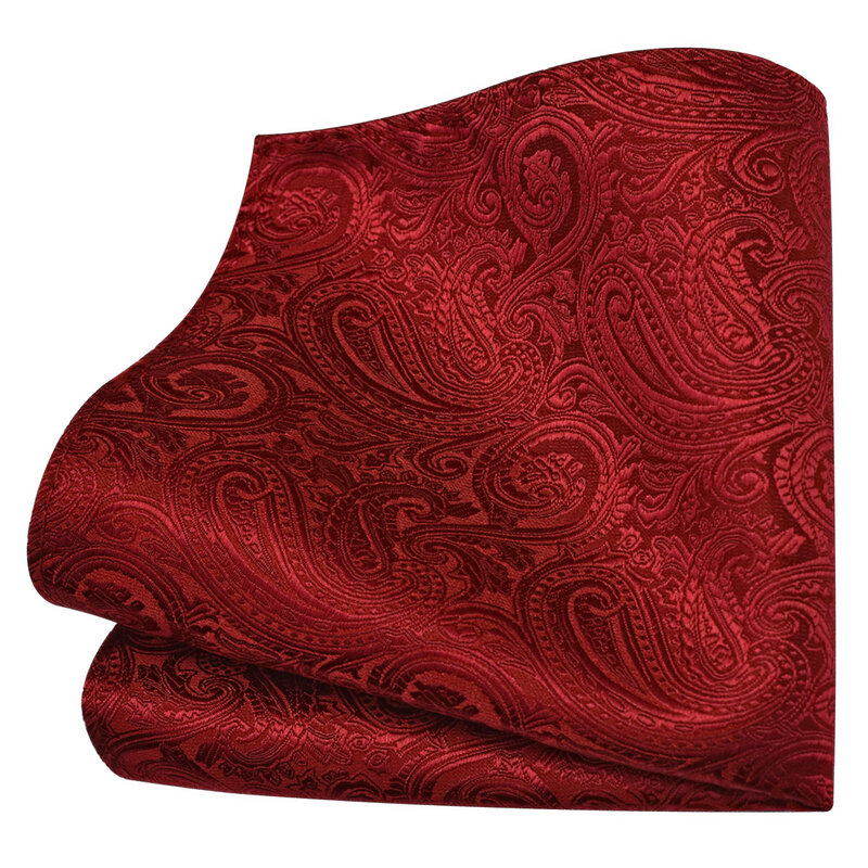 Neue stil 25cm * 25cm Silk Paisley Rosa Rot Taschentücher für Mann Party Business Büro Hochzeit Geschenk Zubehör taschen Platz