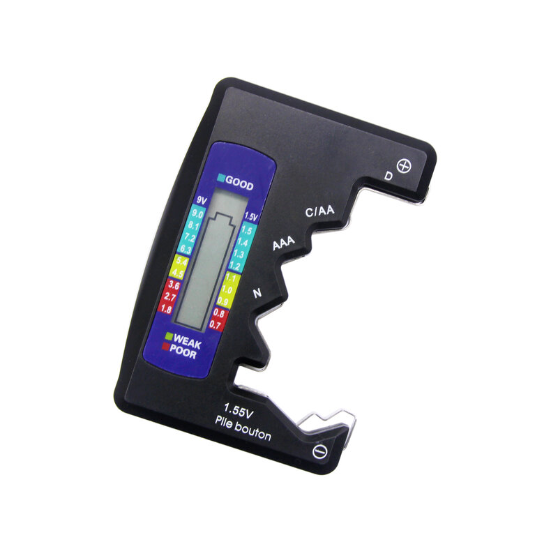 Probador de batería Digital con pantalla LCD, Detector de capacitancia, herramienta de diagnóstico, C, D, N, AA, AAA, 9V, 1,5 V
