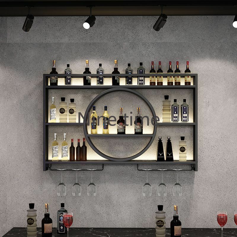 Cocktails Industrial Bar Cabinets Traditional Hotel Lobby Placard Wine Racks Retail Holder Armario Para Vinos Outdoor Furniture