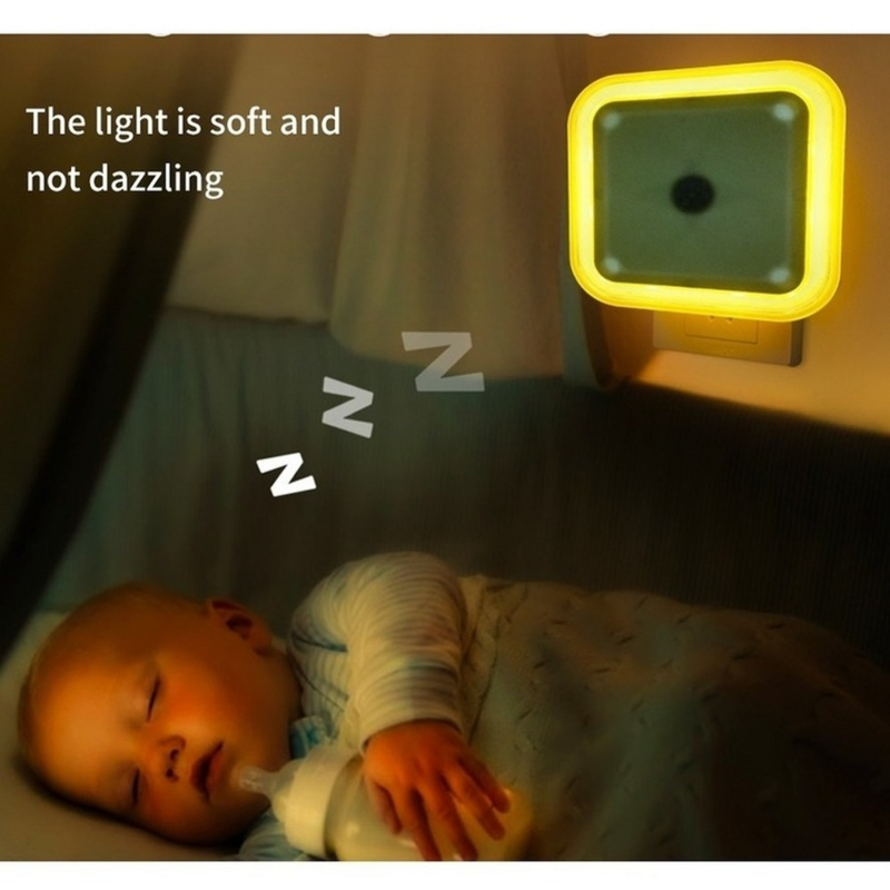 PwwQmm Sensor Night Light Saving LED Sensor Smart Dusk to Dawn Sensor Lamps Nightlight for Bedrooms Toilets Stairs Corridors