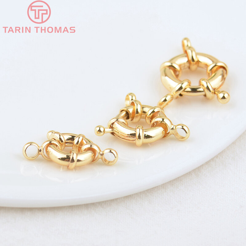Brass Bracelet Connector with 2 Holes, DIY Jewelry Accessories, High Quality Charms, 24K Gold Color, 6PCs, 11.5mm, 13mm, 15mm, 21mm, 2751