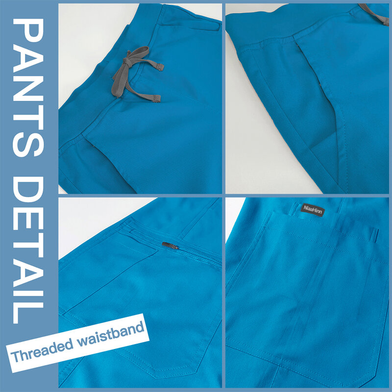 กางเกงทำงานแฟชั่นใช้ได้ทั้งชายและหญิง celana joger แฟชั่นกางเกงเอวยางยืดชุดพยาบาลกางเกงทำงานกางเกงโรงพยาบาลทางการแพทย์