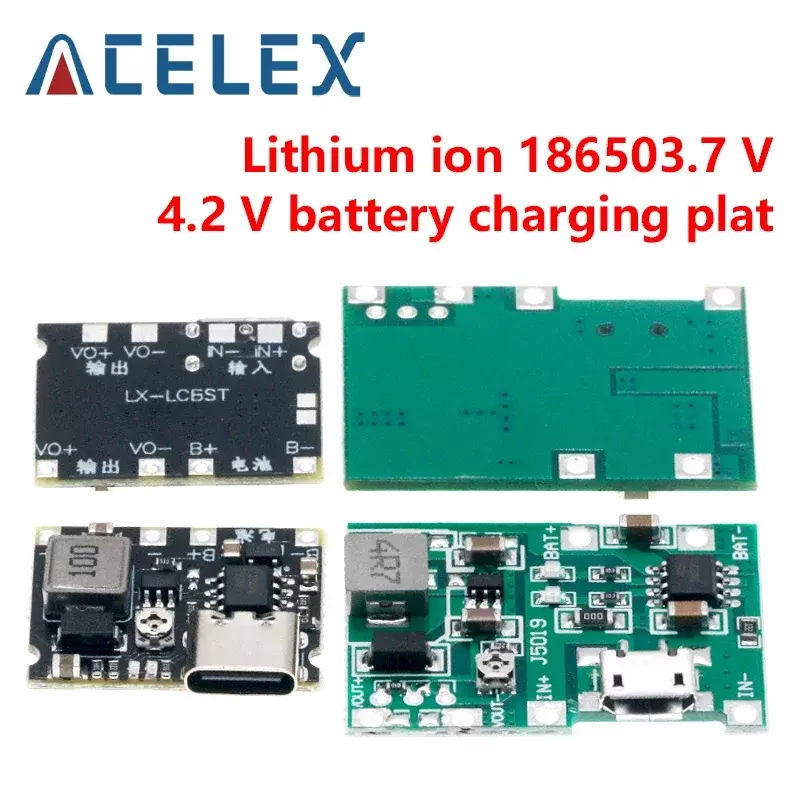 Lithium Li-ion 18650 3.7V 4.2V Battery Charger Board DC-DC Step Up Boost Module