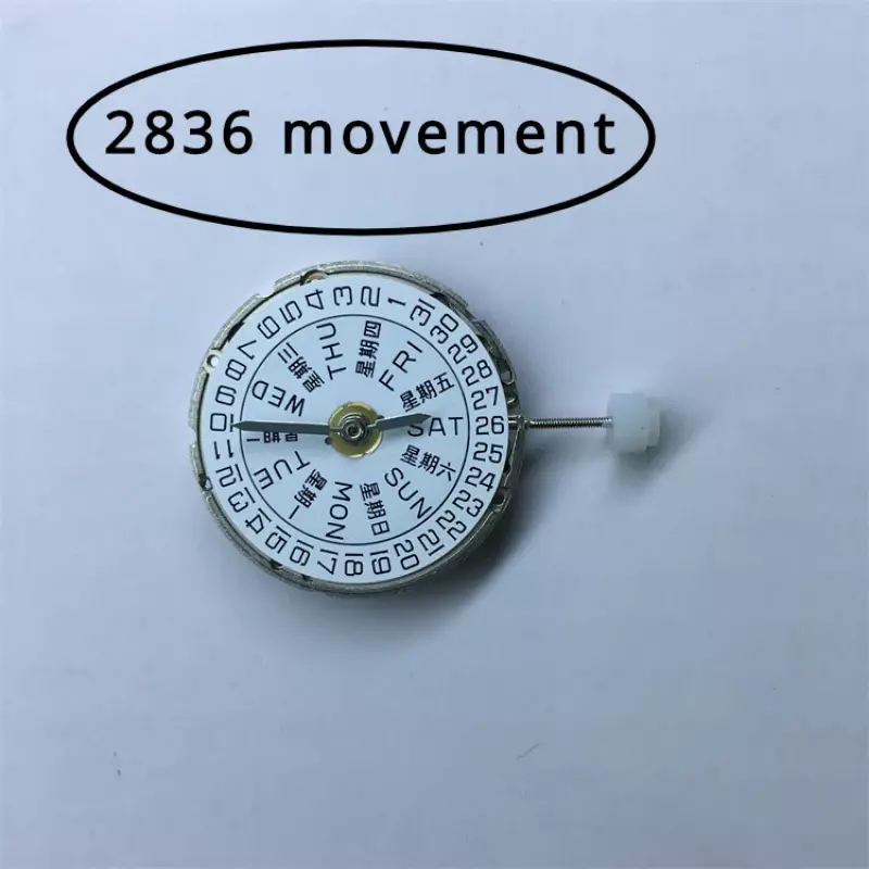 Horloge Beweging Accessoires Gloednieuwe Binnenlandse Hangzhou Machines 2836 Beweging Week Kalender Volledig Automatisch Beweging