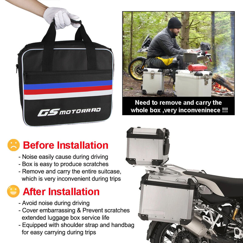 Expandable Inner Saddlebag For R1200GS/Adv R1250GS Adventure LC F850 750 GS Luggage Side Box Case Saddle Bags Panniers Inner Bag