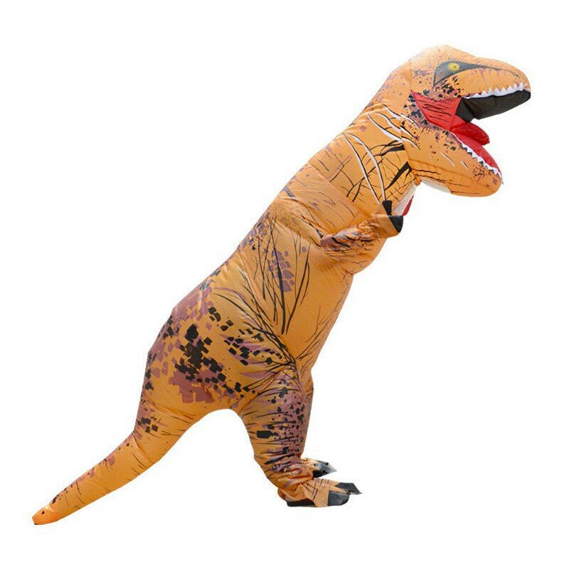 Disfraz inflable de dinosaurio de T-REX para adultos y niños, traje de Cosplay de Mascota de lujo, para Halloween