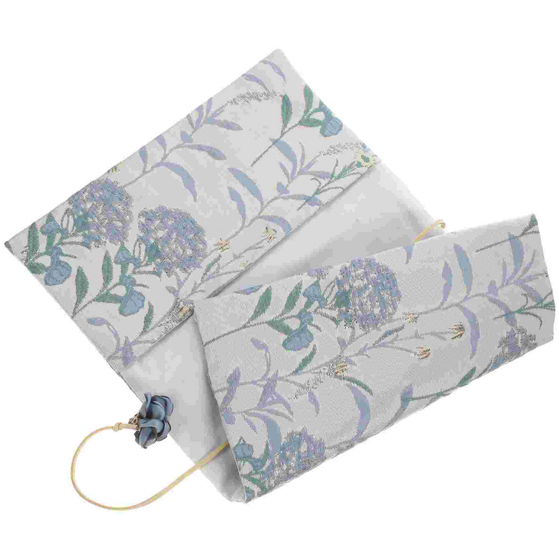 Penutup pelindung lengan buku tempel dapat dicuci buku dekoratif kain bunga kain ritsleting Lengan perjalanan