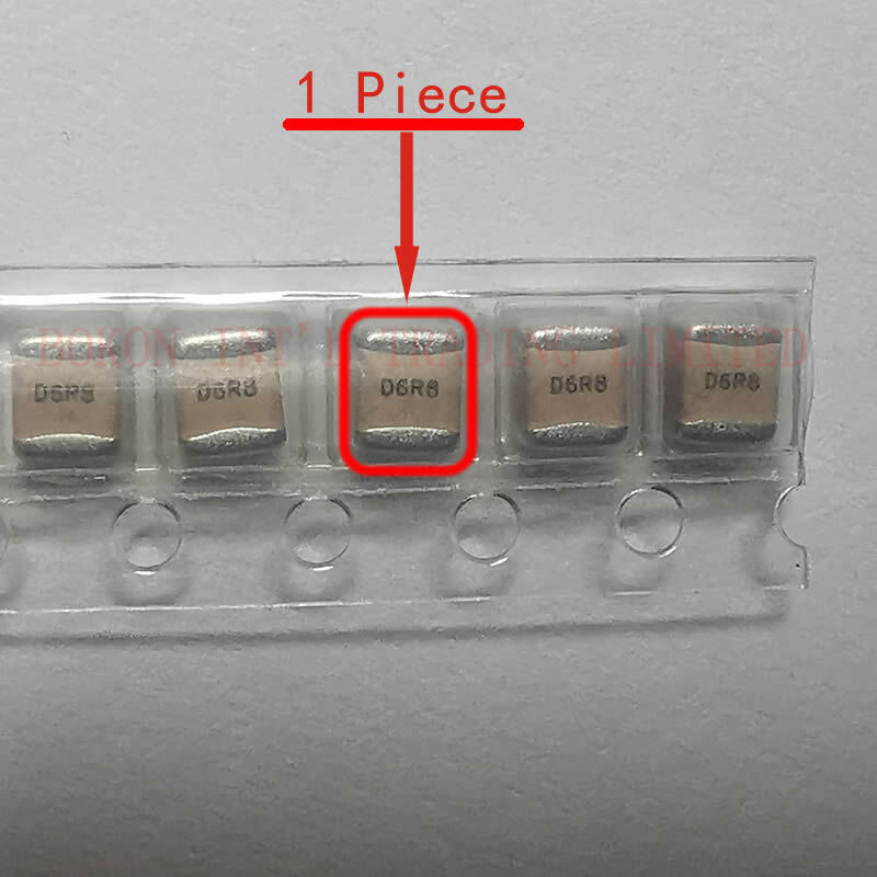 Condensadores de microondas de cerámica, 6.8pF, 500V, RF, tamaño 1111, alto Q, bajo ESR, ESL, ruido, a6R8B, D6R8, porcelana, P90, multicapa