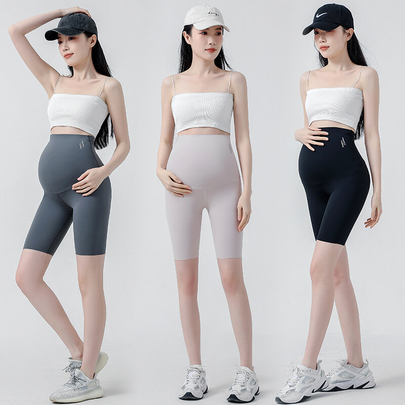 Summer Thin Seamless Half Legging for Maternity High Waist Slim Breathable Safety Underpants for Pregnant Women Youth Pregnancy