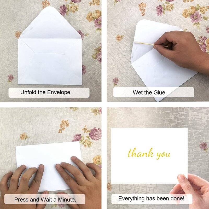 100 Pcs White Envelopes For Invitation, Wedding, Announcements, Baby Shower Blank Envelope