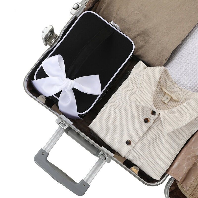 Tas kosmetik wanita, tas riasan multi-lapisan, tas perjalanan wadah penyimpanan kapasitas besar dengan pemisah dapat disesuaikan