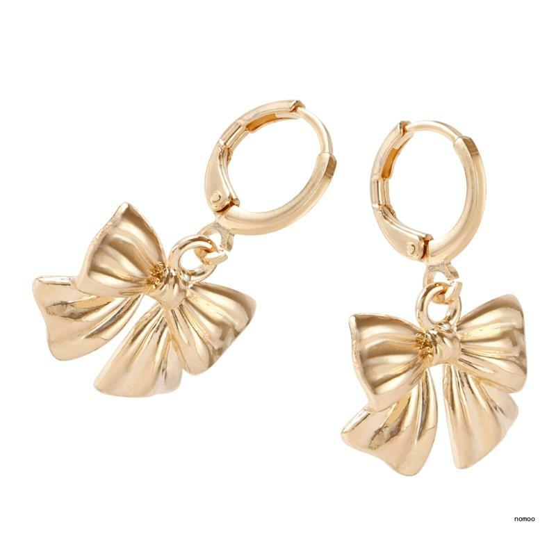 Stylish Gold Plated Geometric Metal Earrings Ear Studs Jewelry Accessories
