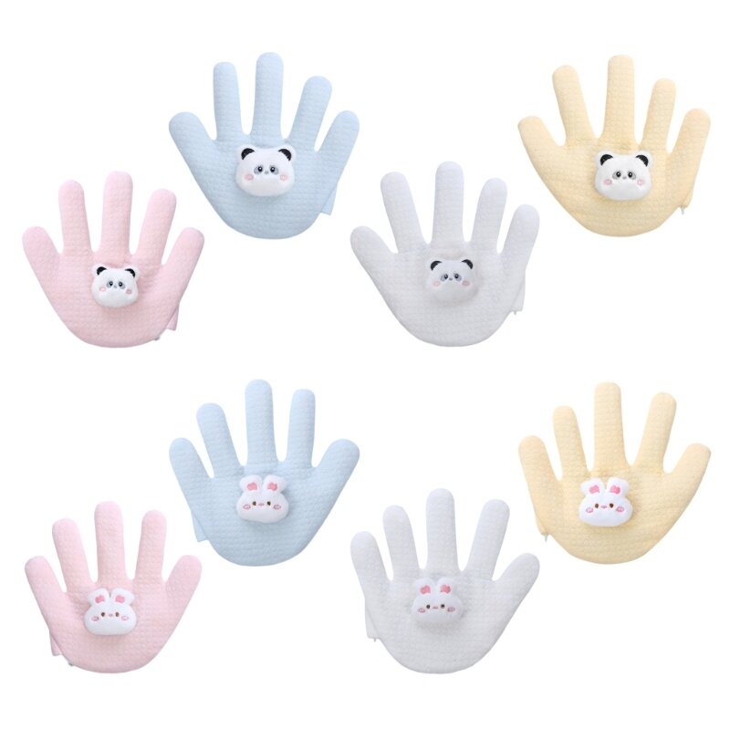 67JC Babies Soothes Palm Cute Cartoon Anti-Startle Hand Pacify Toy Newborn Hand Pillow Prevent Startles and Promotes Sleep