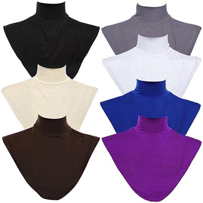 7 Colors Muslim Turtleneck Collar Fake Collar Women Jersey Hijab Neck Cover Muslim Inner Cap Turban Islam Modal Dickey Collar