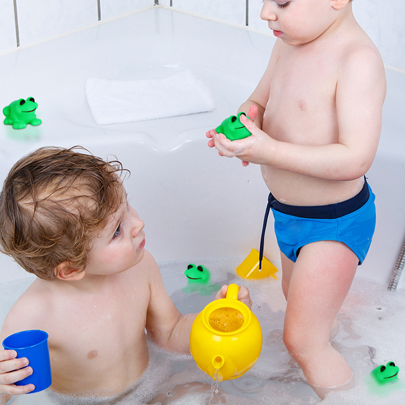 24 Stuks Kikker Badkuip Speelgoed Simulatie Kikkers Beeldje Badkuip Speelgoed Kikkers Vorm Piepend Speelgoed