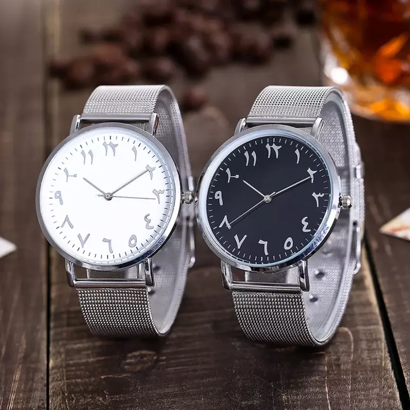 Senhoras relógios de moda design árabe números relógio feminino relógios de prata malha banda quartzo relógios de pulso preço barato dropshipping