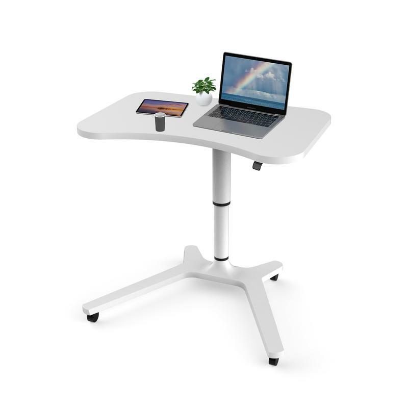 RRTECHFORU escritorio móvil de pie Dop con ruedas bloqueables, estación de trabajo de escritorio portátil para el hogar y la Oficina