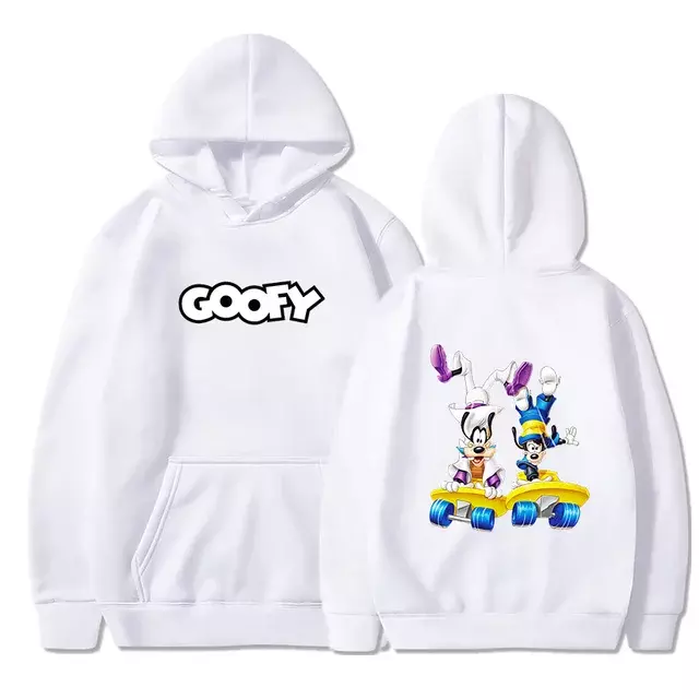Sudadera con capucha de dibujos animados de Disney para hombre y mujer, suéter fino de película A Goofy, sudadera informal de moda, ropa de calle de Hip Hop