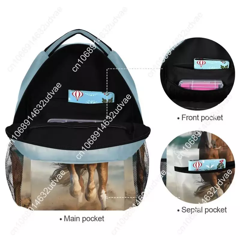 Tas sekolah tahan air untuk anak laki-laki, tas sekolah motif kuda untuk anak perempuan, tas ransel Laptop untuk remaja, tas sekolah Berita