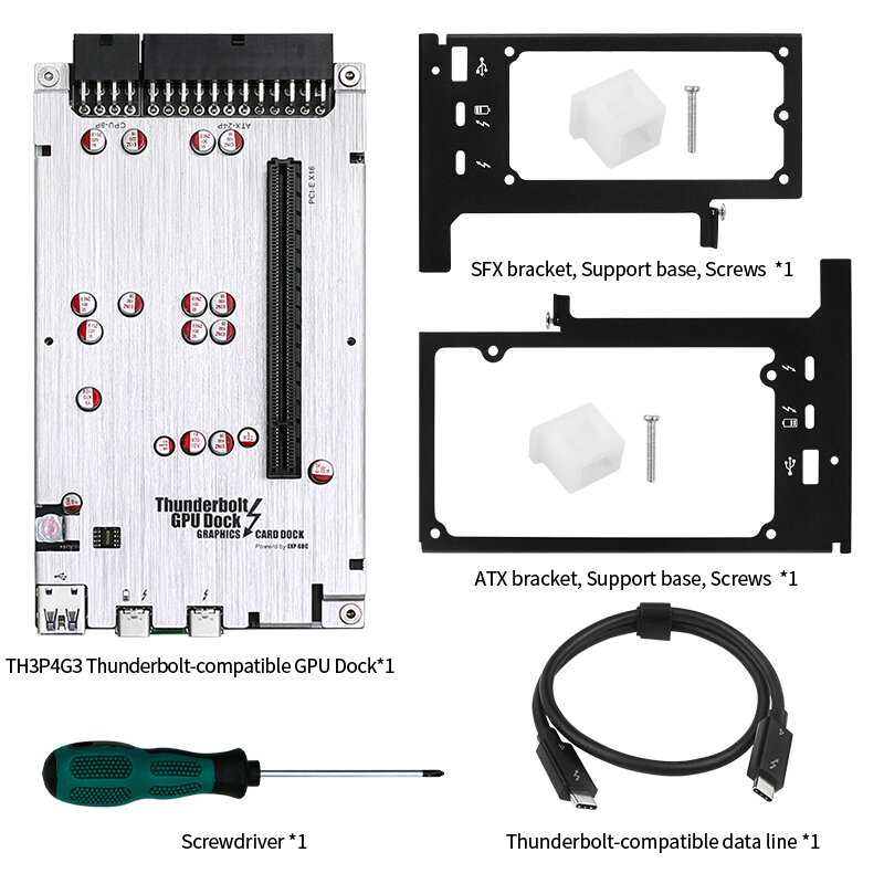TH3P4G3 kompatybilny z Thunderbolt Dock GPU Laptop do zewnętrznej karty graficznej Fit USB4 dla Macbook Notebook z PD 60W 40Gbps
