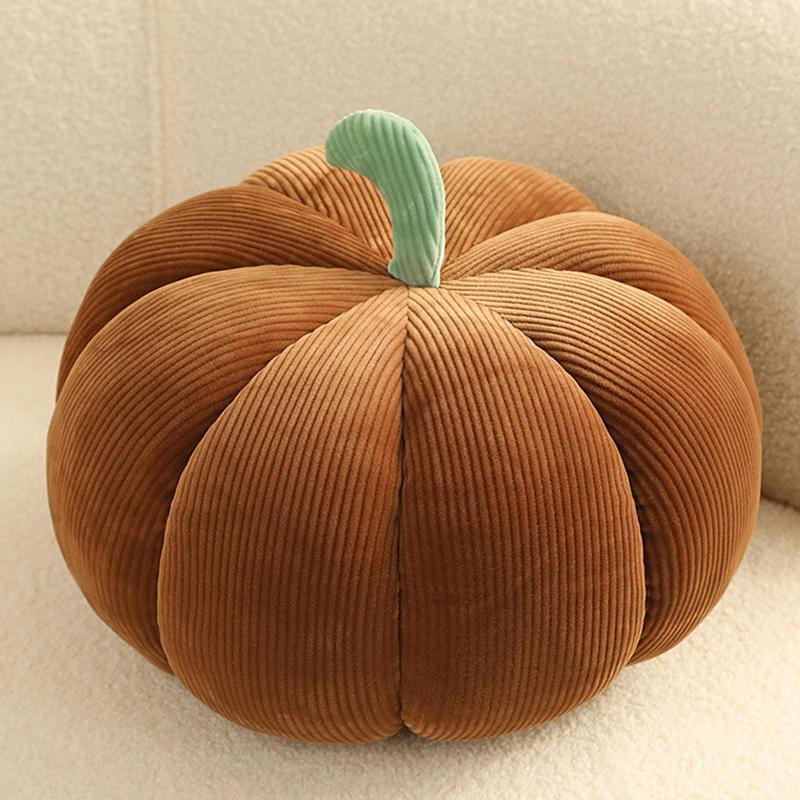 Almohada de peluche 3D con forma de calabaza para bebés y niños pequeños, juguetes suaves, regalo de Acción de Gracias, Halloween