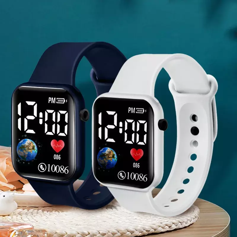 Новинка 2023, светодиодные цифровые часы для детей, спортивные водонепроницаемые часы для мальчиков и девочек, детские часы, детские электронные часы, часы для детей