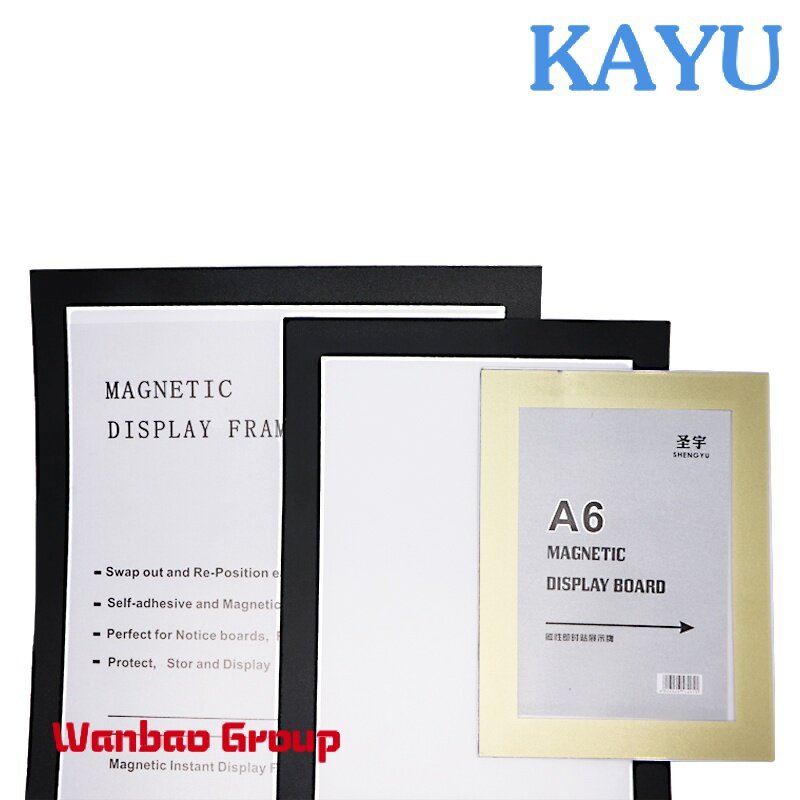 Custom  Magnetic Sign Holder, Double Sided Window Self-Adhesive Frames, durable PVC and Strong Magnetic sticker Display Frame