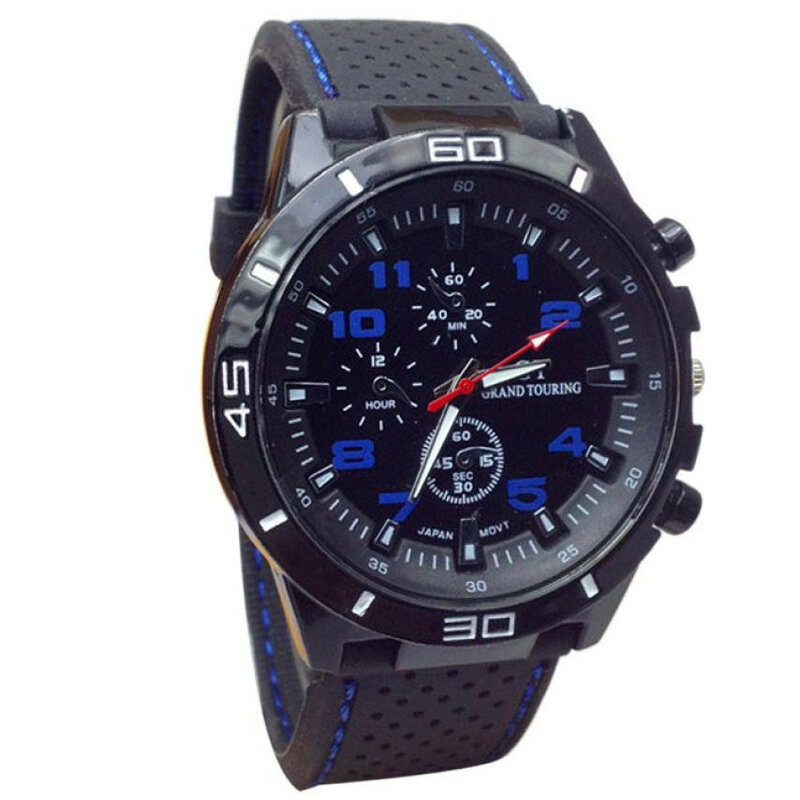 นาฬิกาควอตซ์2024สำหรับผู้ชายนาฬิกาทหารทำจากซิลิโคนนาฬิกากีฬานาฬิกาแฟชั่นเหล็ก erkek Kol satleri