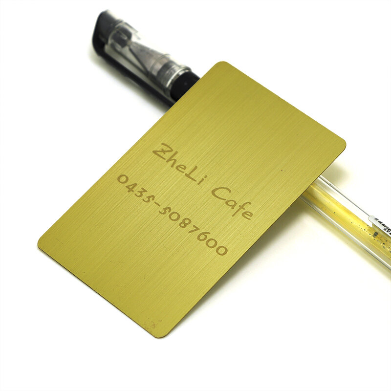 Niestandardowe, luksusowe spersonalizowane grawerowane karta NFC złoty Metal członkostwa