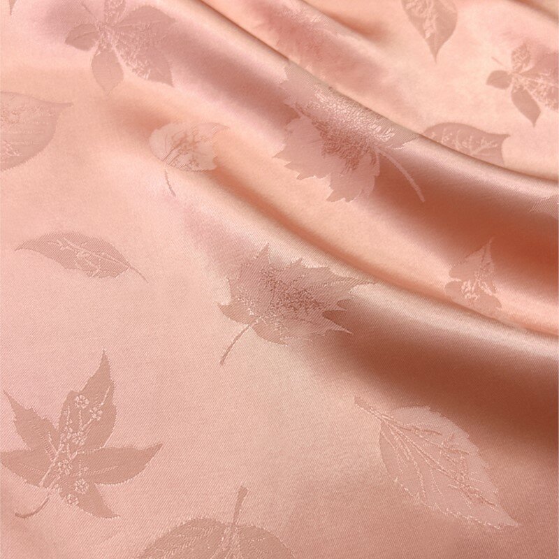 Foglia secca rosa stile nazionale acetato Rayon Jacquard tessuto di raso nuova camicia cinese Cheongsam e vestito vestito
