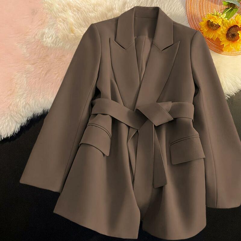 Женский блейзер, пальто, модная Корейская версия, Свободный Топ, пальто, одежда, куртка, свободное офисное пальто для работы, костюмное пальто с искусственными карманами