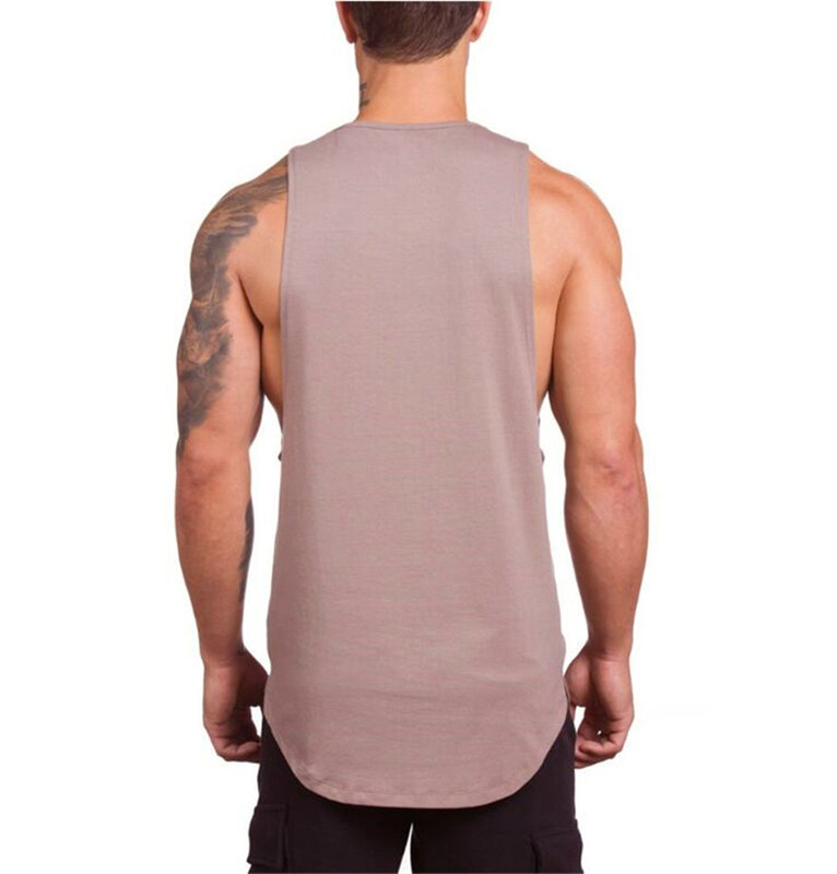 Mens Brand Fitness Muscle Sporting Casual Gym Tank Top Fashion Clothing Bodybuilding Singlets Running Sleeveless Cotton Vest