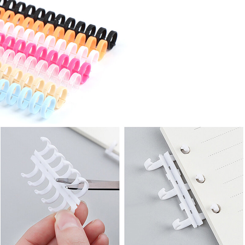 30 Hole Loose-leaf Plastic Binding Ring Spring Spiral Rings for A4 A5 A6 Paper Notebook Stationery Office Supplies