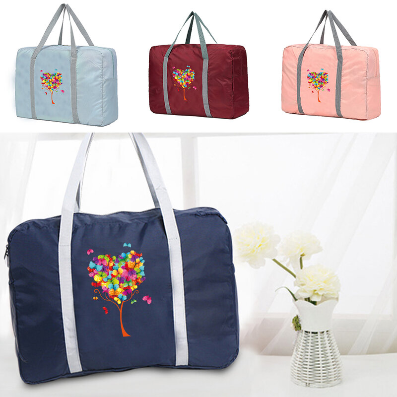 Вместительные дорожные сумки для мужчин и женщин, органайзер для путешествий, чемодан с принтом дерева бабочек