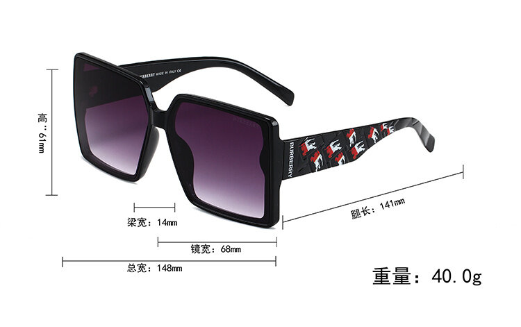 Óculos de sol com lente preta para homens e mulheres, óculos de sol, armação de metal, UV400, A66, nova moda, 2022