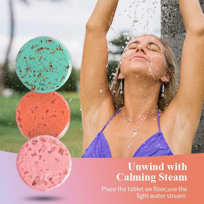 Bathing Spa Essential Oil Shower Tablets Self Care Relaxation Stress Relief Bath Tablets Gifts Flower Fragrance Shower Steamers