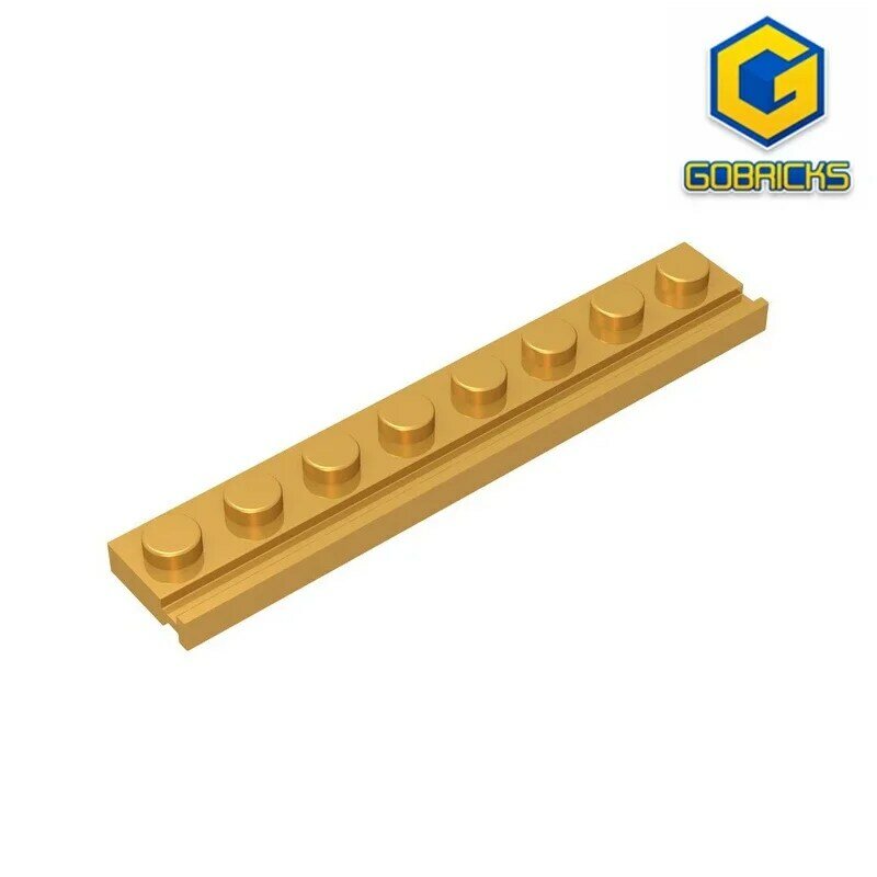 Piastra Gobricks GDS-1235, modificata 1x8 con binario per porta compatibile con lego 4510 giocattoli per bambini assemblano Building Blocks Tech
