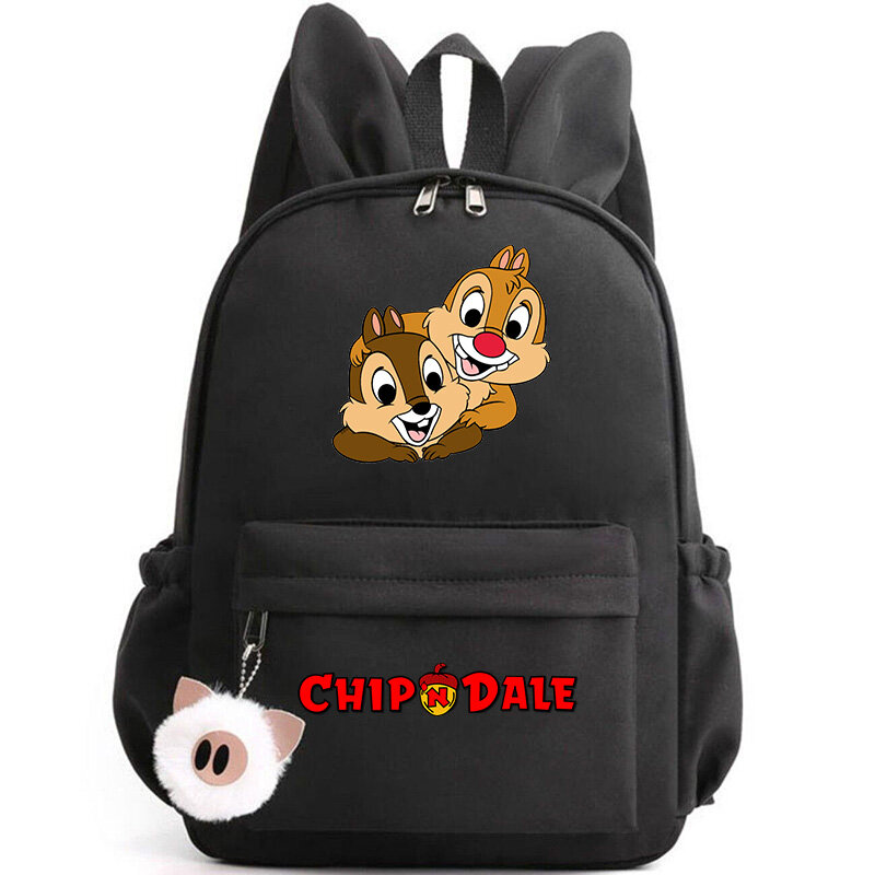 Cute Disney Chip n Dale Backpack for Girls Boys Teenager Children Rucksack Casual School Bags Travel Backpacks Mochila