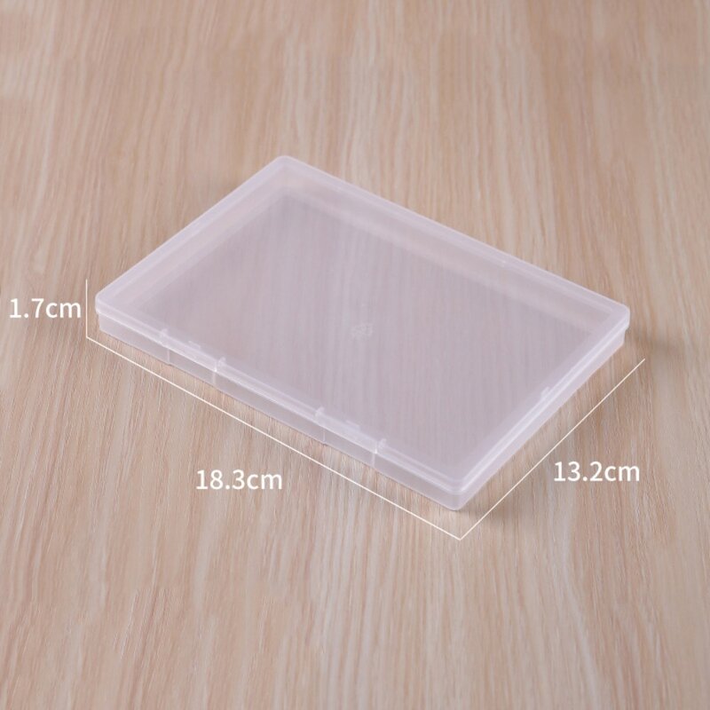 Contenitore contenitore rettangolare in plastica trasparente scatola di immagazzinaggio durevole piatto trasparente PP 4 dimensioni contenitore per gioielli