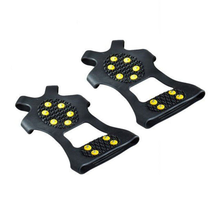 1 Pair 10 Studs Anti-Skid Snow Ice Climbing Shoe Spikes Ice Grippers Cleats Crampons Winter Climbing Anti Slip Shoes Cover