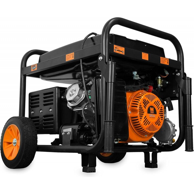 WEN DF1100T 11,000-Watt 120V/240V Dual Fuel Portable Generator with Wheel Kit and Electric Start - CARB Compliant, Black