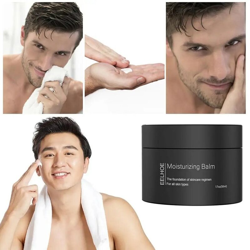 Crema hidratante refrescante para hombres, productos para el cuidado de la piel Facial, reafirmante, antienvejecimiento, rejuvenecimiento, brillante, Q2X7